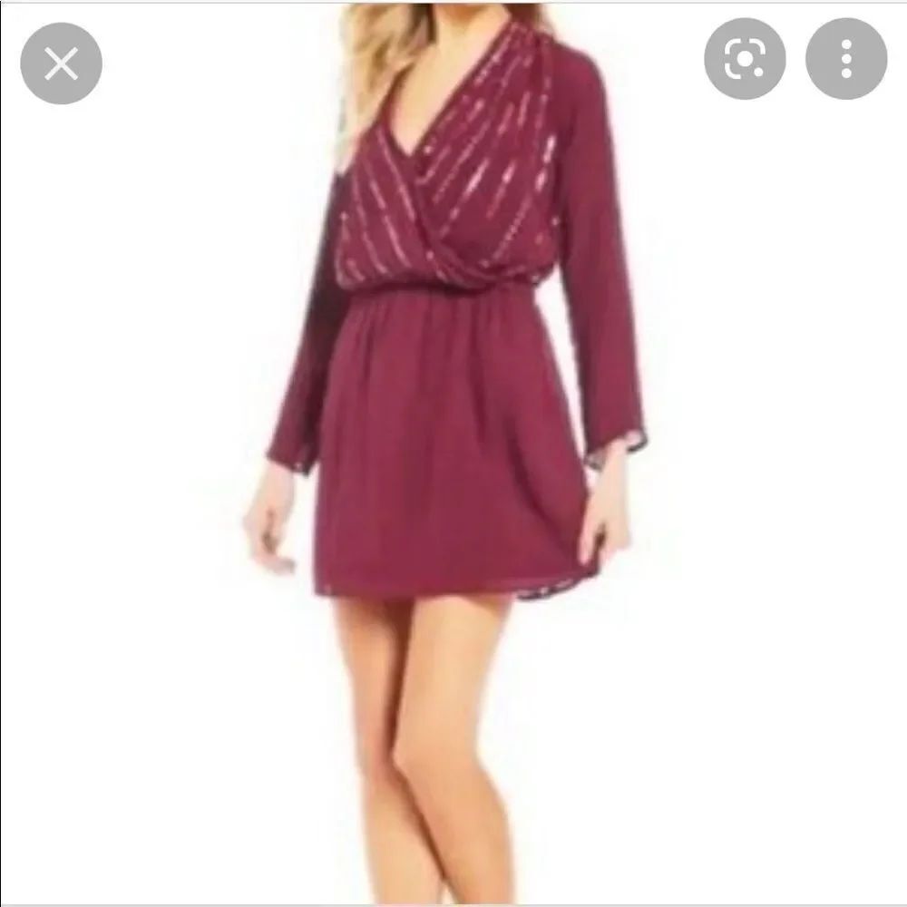 Chelsea & Violet Split Neck Mini Dress - Picture 7 of 7